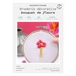 Kit savoir-faire Broderie décorative bouquet de fleurs