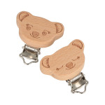 Attache-Tétine Koala en bois - 2 pcs