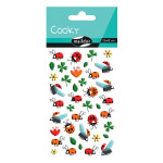 Stickers 3D Cooky trèfles et coccinelles x 41 pcs