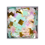Confettis irisés Boîte 10 x 9,5 x 4,5 cm
