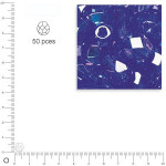Perles facettées 6 mm en verre dépoli - Saphir