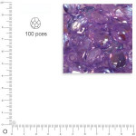 Perles facettées dépolies 3 mm x 100 pces - Lilas