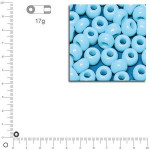 Rocailles indiennes - Bleu clair - Ø 4,5 mm x 17 g
