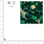 Rocailles intérieur argenté - Vert - Ø 4 mm x 17 g