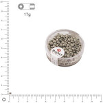 Rocaille Metallic dépoli - Argent brillant - Ø 2,6 mm x 17 g