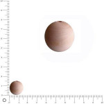 Perles en bois - Ø 15 mm x 50 pces
