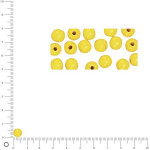 Sachet de perles en bois poli Ø6mm - Jaune