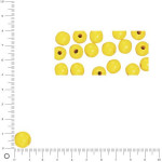 Sachet de perles en bois poli Ø12mm - Jaune