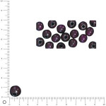 Sachet de perles en bois poli Ø12mm - Lilas foncé