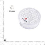 Perles Dés renaissance 4,5 x 5 mm - Blanc neige