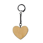 Porte-clés en bois Cur 6 x 4,5 cm