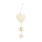 Coeur en bois à susprendre 17 cm