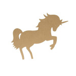 Silhouette Licorne en MDF 25,5 cm