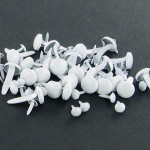 Attaches parisiennes rondes 4 et 8 mm Blanches