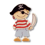 Forme décorative bois - Garçon Pirate