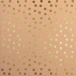 Papier Or Kraft et Gros pois 30,5 x 30,5 cm