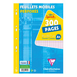 Feuillets mobiles perforés A4 Grand carreaux 300 pages