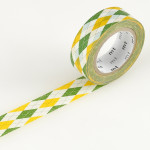Masking tape à losanges verts et jaunes