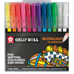 Stylo gel Gelly Roll 12 couleurs Set Moonlight