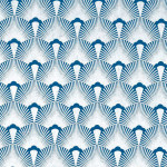 Feuille imprimée 50 x 70 cm Mazurka Bleu et argent 100 g/m²