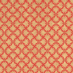 Feuille imprimée 50 x 70 cm Isis Rouge et or 100 g/m²