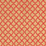 Feuille imprimée 50 x 70 cm Isis Rouge et or 100 g/m²