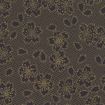 Feuille imprimée 50 x 70 cm Hanami Noir et or 100 g/m²