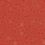 Feuille imprimée 50 x 70 cm Hanami Rouge et or 100 g/m²