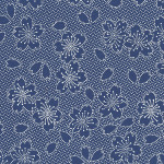 Feuille imprimée 50 x 70 cm Hanami Bleu et argent 100 g/m²