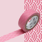 Masking Tape 1P Seigaihamon momo 15 mm x 7 m