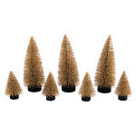 Sapins décoratifs brillants 7 pcs